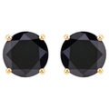 Black Diamond Earrings 4.9 Carats 14K Yellow Gold