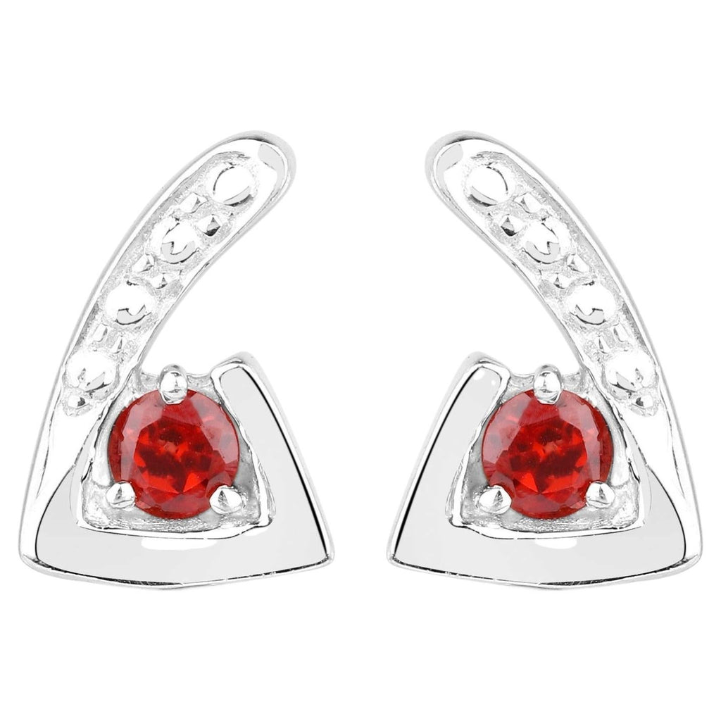 Garnet Earrings 0.42 Carats Sterling Silver