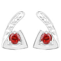 Garnet Earrings 0.42 Carats Sterling Silver