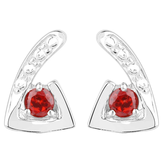 Garnet Earrings 0.42 Carats Sterling Silver