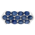 Blue Sapphire Ring 2.58 Carats Sterling Silver