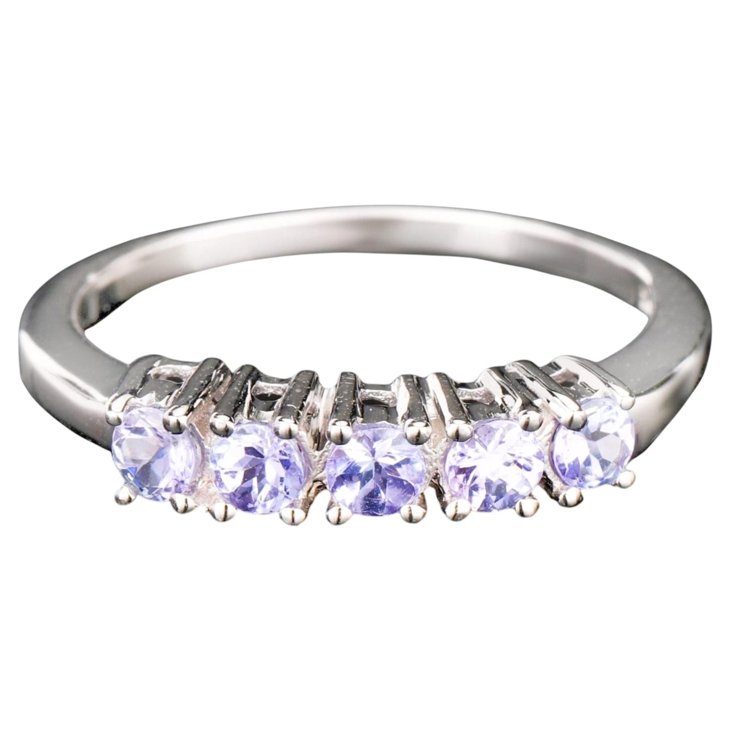 Natural Tanzanite Ring 0.35 Carats Sterling Silver