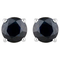 Blue Sapphire Stud Earrings 1.69 Carats 10K White Gold