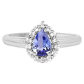 Tanzanite Ring With White Topaz 0.94 Carats Sterling Silver