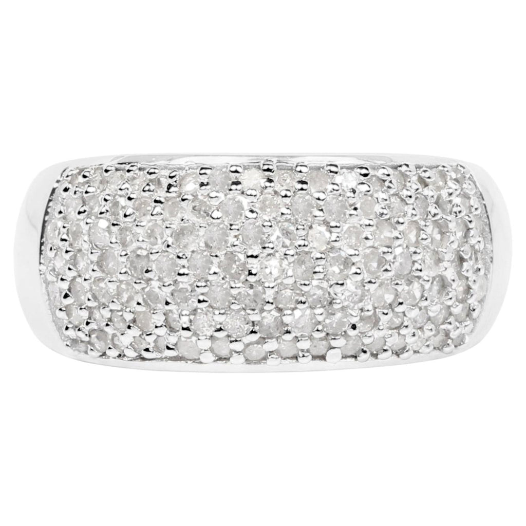 Diamond Ring 0.9 Carats Sterling Silver
