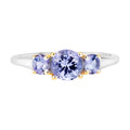 Tanzanite Ring 1.04 Carats Gold Plated Silver