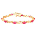 Ruby Bracelet 4.98 Carats 10K Yellow Gold