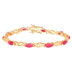 Ruby Bracelet 4.98 Carats 10K Yellow Gold