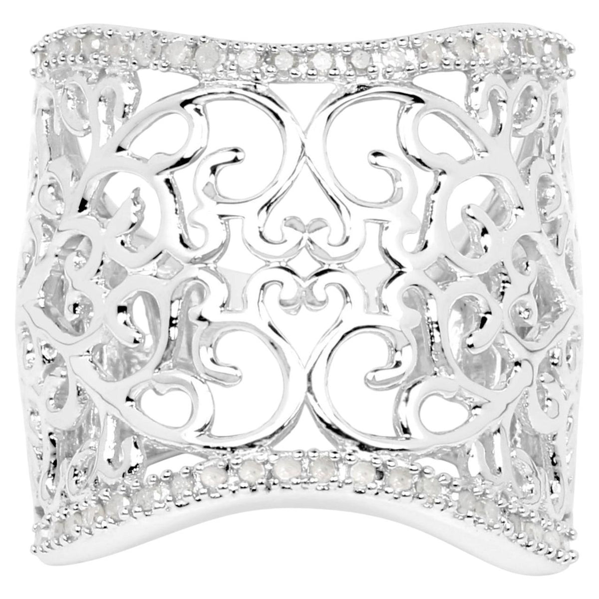 Diamond Ring 0.24 Carats Sterling Silver