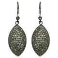 Diamond Cluster Earrings 2.8 Carats Sterling Silver