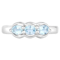 Blue Topaz Ring 0.56 Carats Sterling Silver