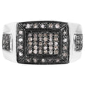 Champagne Diamond Ring 0.46 Carats Sterling Silver