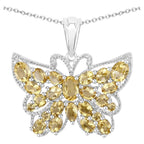 Citrine Pendant 3.78 Carats Sterling Silver