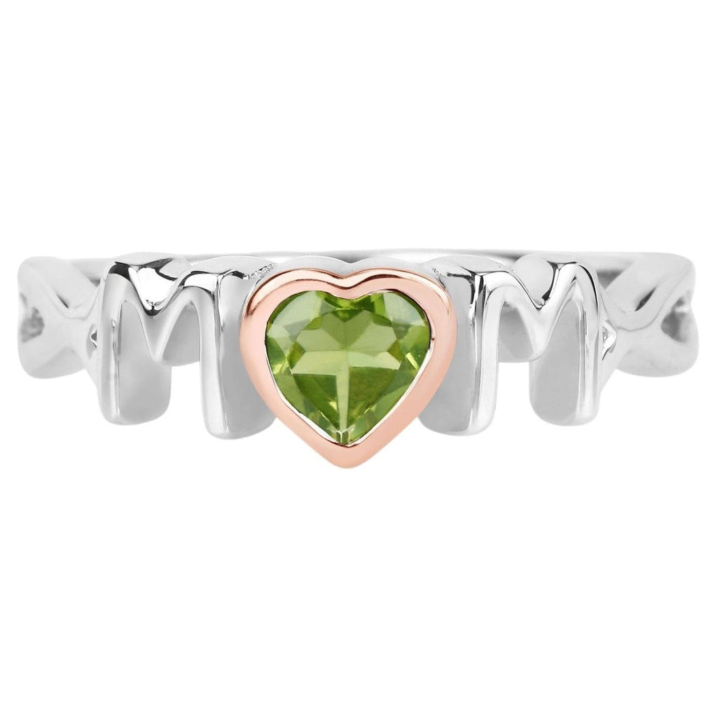 Peridot Mom Ring 0.42 Carats Sterling Silver