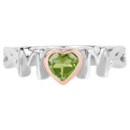 Peridot Mom Ring 0.42 Carats Sterling Silver