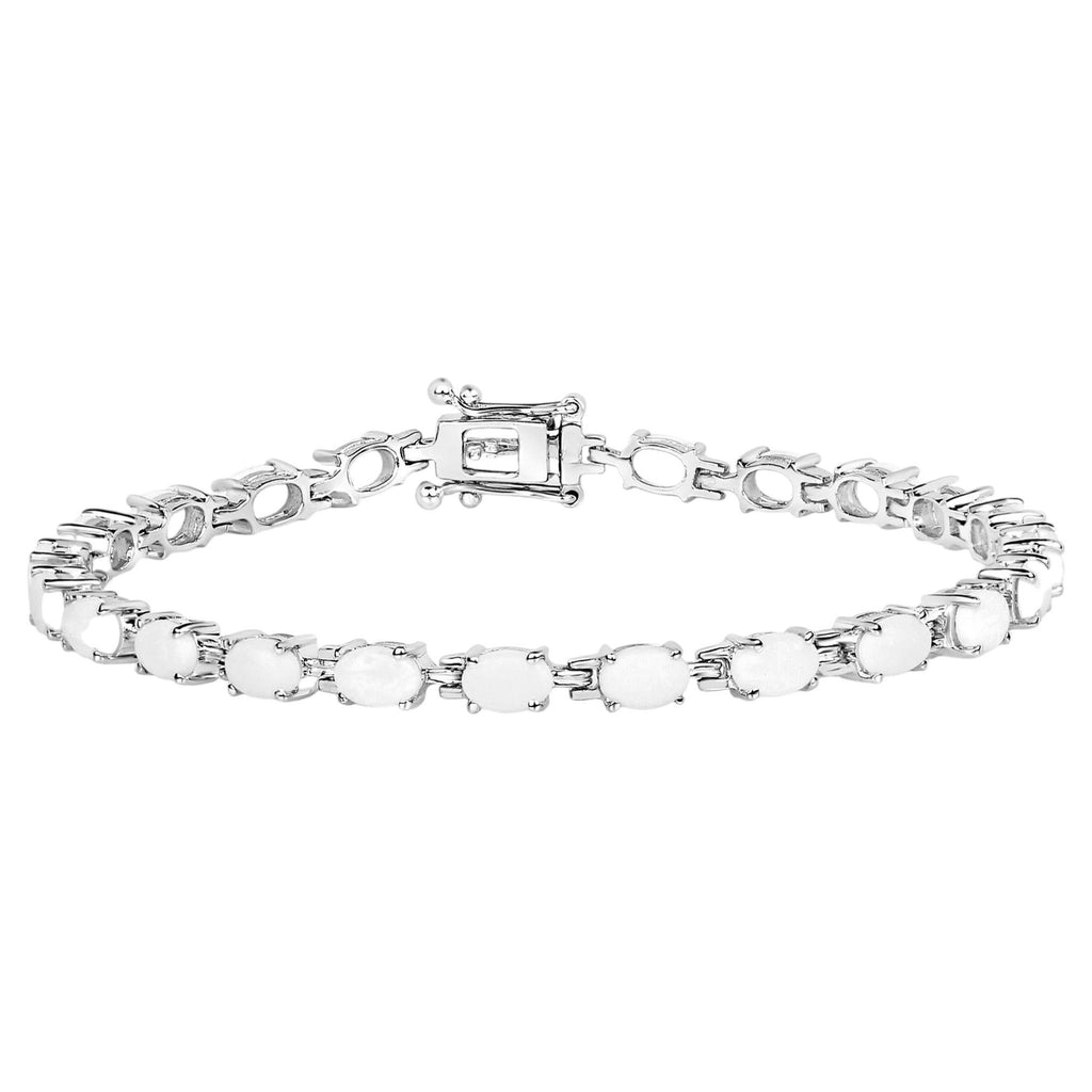 Opal Tennis Bracelet 6.8 Carats Sterling Silver