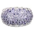 Natural Tanzanite Cluster Ring With Diamonds 3.01 Carats Sterling Silver