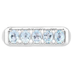 Blue Topaz Ring 0.94 Carats Sterling Silver