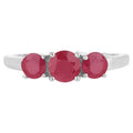 Ruby Ring 1.12 Carats 14K White Gold