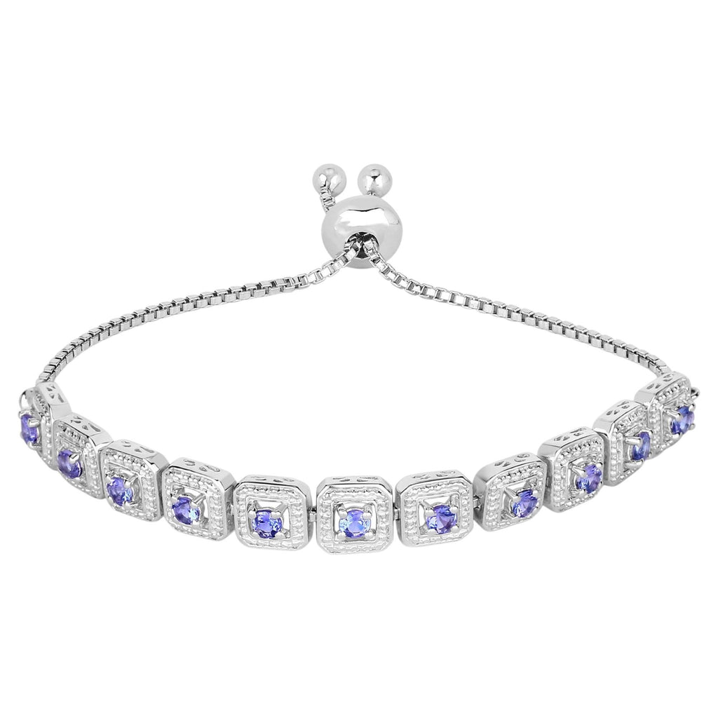 Tanzanite Bracelet 1.08 Carats Sterling Silver