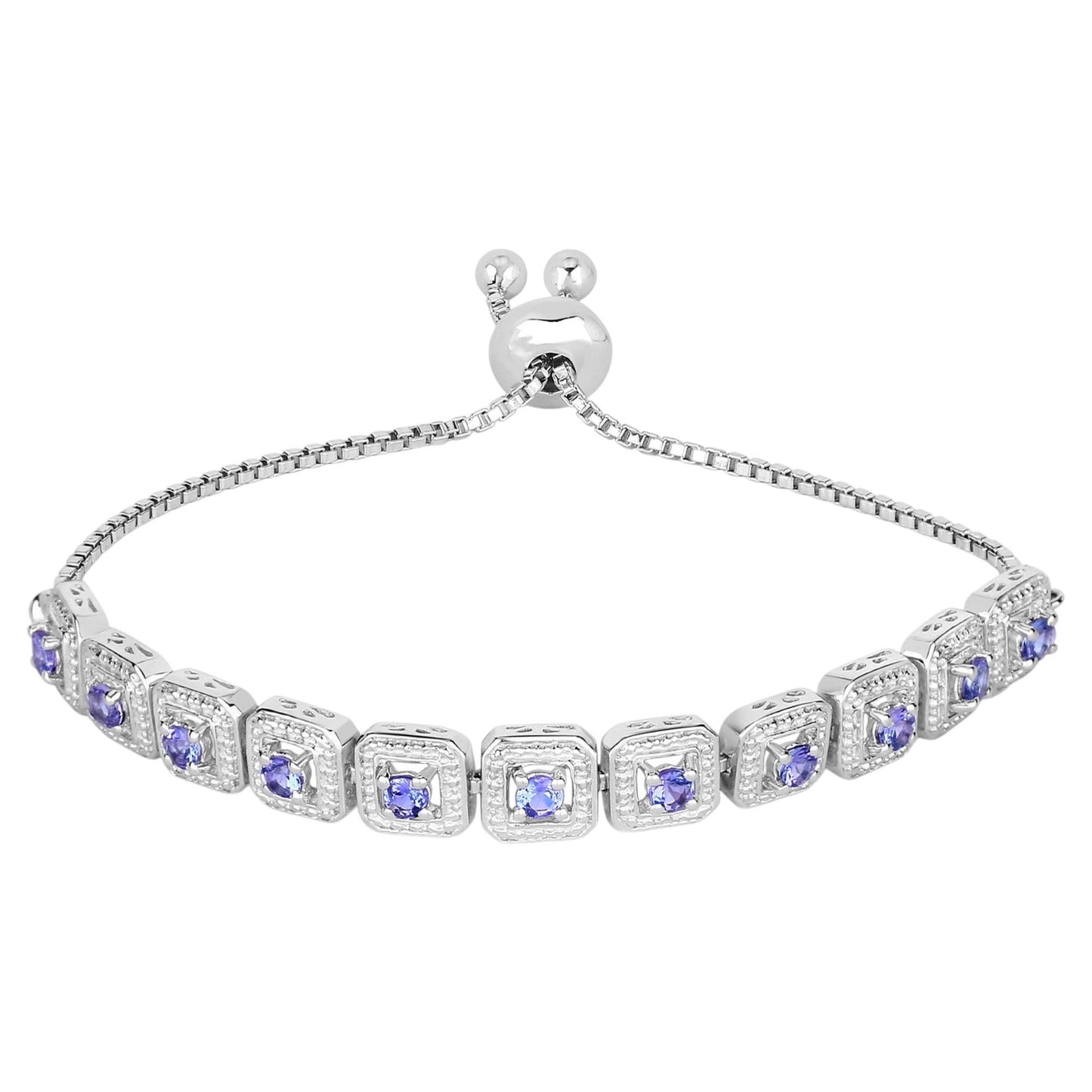 Tanzanite Bracelet 1.08 Carats Sterling Silver