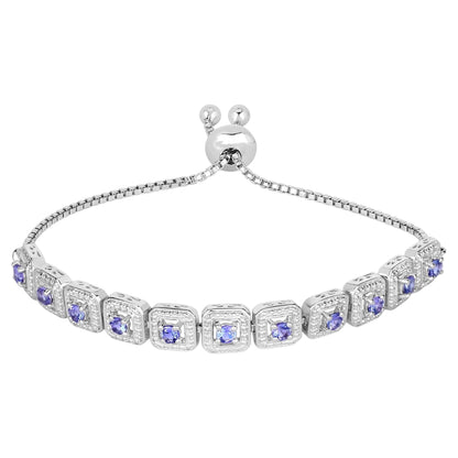 Tanzanite Bracelet 1.08 Carats Sterling Silver
