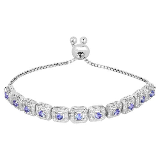 Tanzanite Bracelet 1.08 Carats Sterling Silver