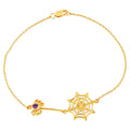 Amethyst Spider Bracelet 0.08 Carats Gold Plated Silver
