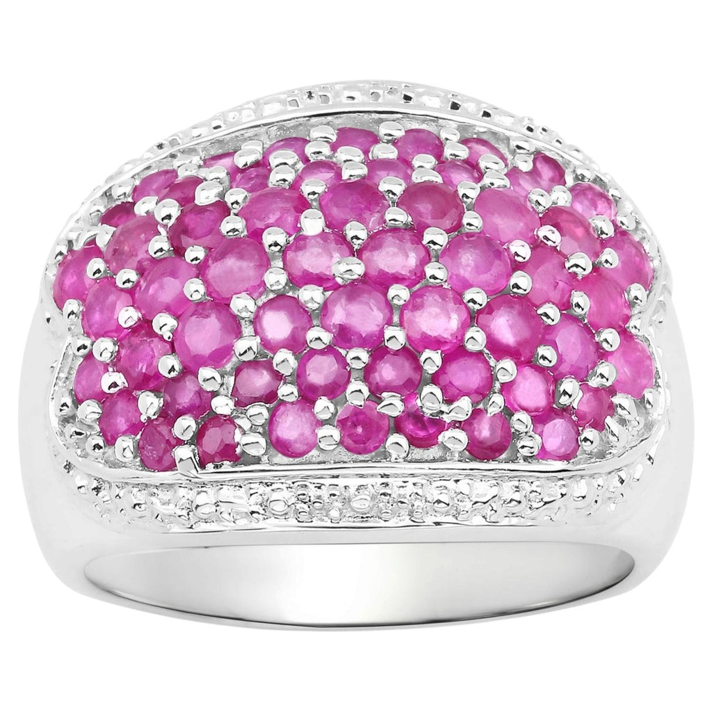 Ruby Ring 2.72 Carats Sterling Silver