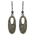 Diamond Cluster Earrings 1.32 Carats Sterling Silver