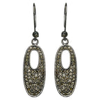 Diamond Cluster Earrings 1.32 Carats Sterling Silver