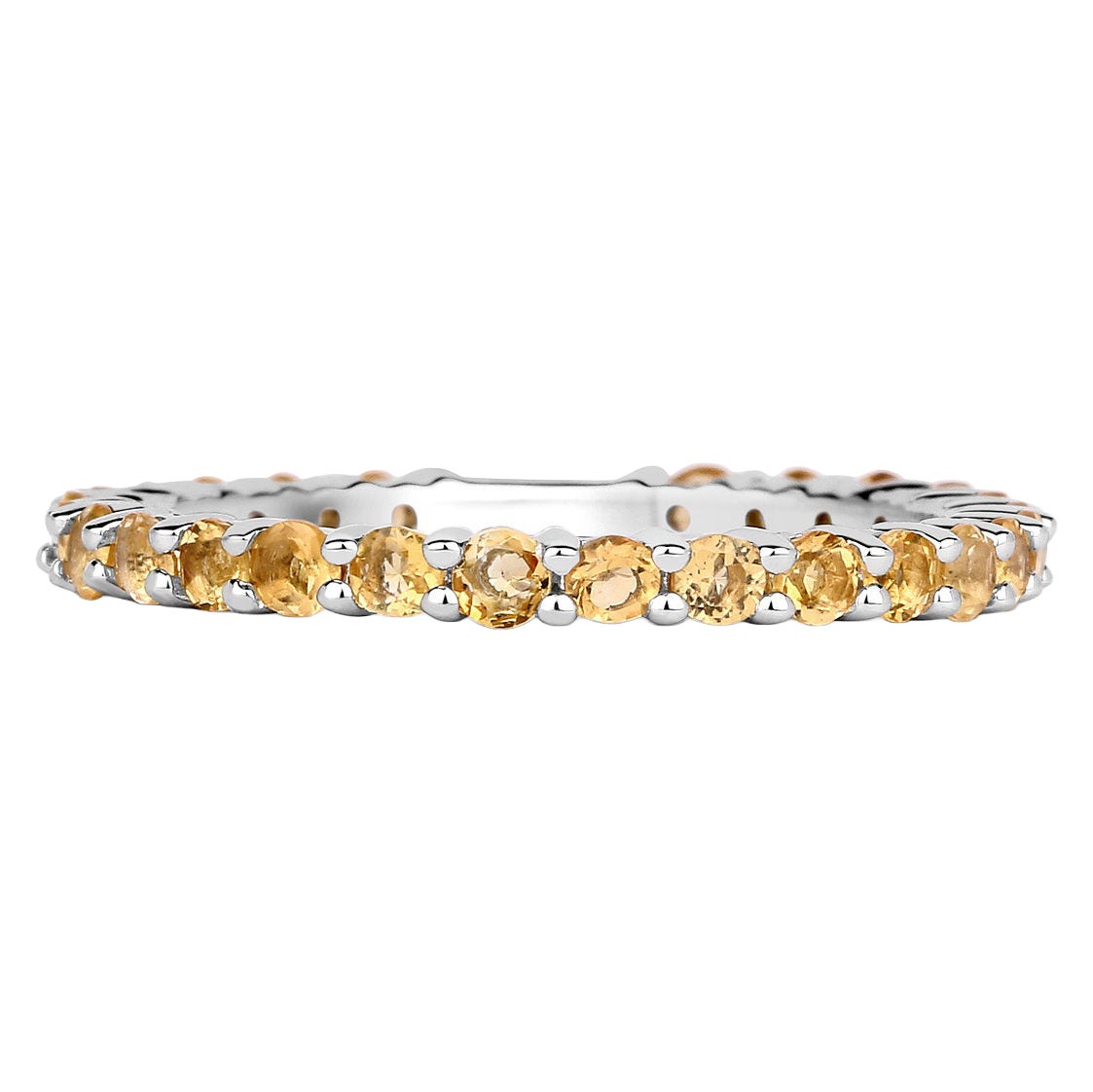 Citrine Ring 0.8 Carats Sterling Silver