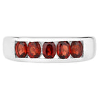 Garnet Ring 0.98 Carats Sterling Silver