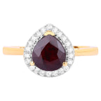 Ruby Ring With Diamonds 2.16 Carats 14K Yellow Gold