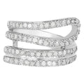 Diamond Ring 0.82 Carats Sterling Silver