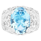 Multicolor Topaz Ring 11.2 Carats Sterling Silver