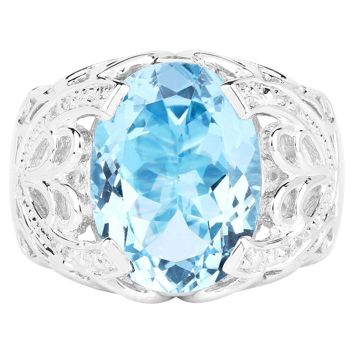 Multicolor Topaz Ring 11.2 Carats Sterling Silver