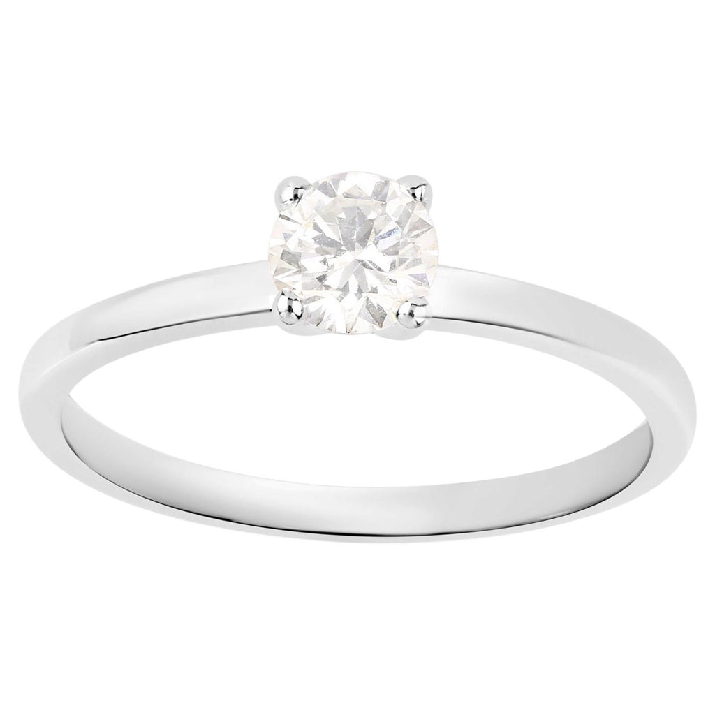 Diamond Ring 0.38 Carats 14K White Gold