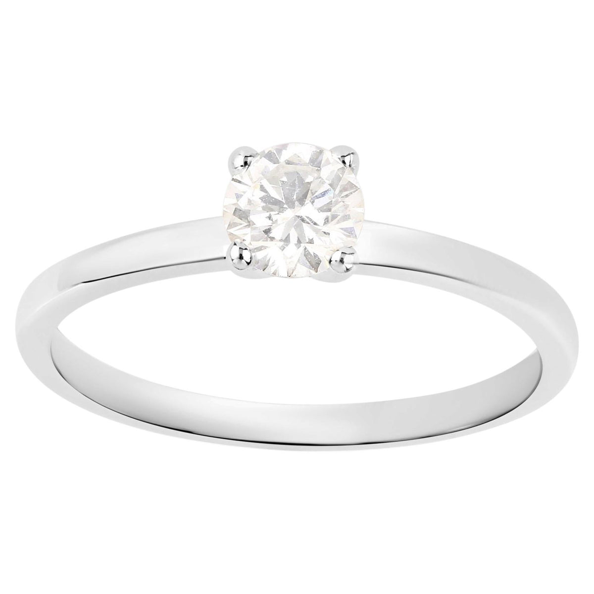 Diamond Ring 0.38 Carats 14K White Gold
