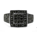 Multicolor Diamond Ring 0.74 Carats Sterling Silver