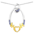 Tanzanite Mom Pendant 0.16 Carats Gold Plated Silver