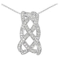Diamond Infinity Knot Pendant 0.53 Carats Sterling Silver