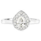 Diamond Ring 0.62 Carats 14K White Gold