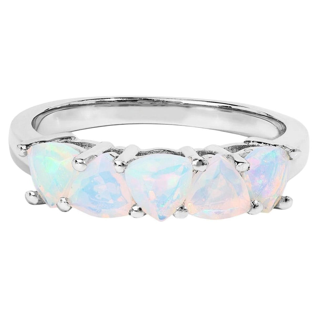 Ethiopian Opal Ring 0.88 Carats Sterling Silver