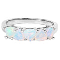Ethiopian Opal Ring 0.88 Carats Sterling Silver