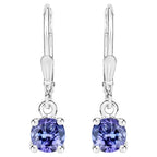Tanzanite Earrings 0.92 Carats Sterling Silver