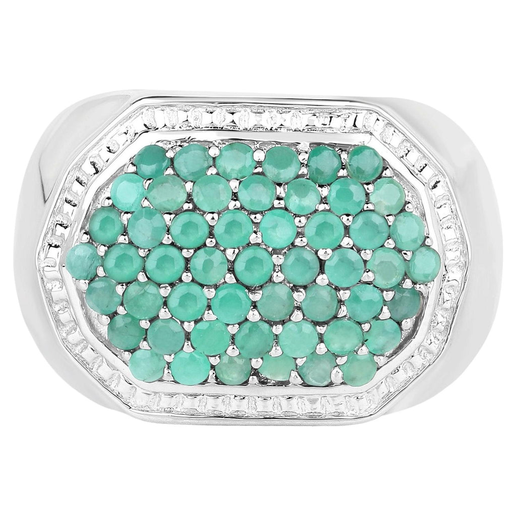 Emerald Ring 1.42 Carats Sterling Silver