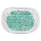 Emerald Ring 1.42 Carats Sterling Silver