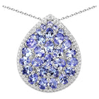 Tanzanite Pendant 4.14 Carats Sterling Silver
