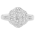 Diamond Ring 0.28 Carats Sterling Silver